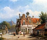 A Dutch Town Scene by Willem Koekkoek